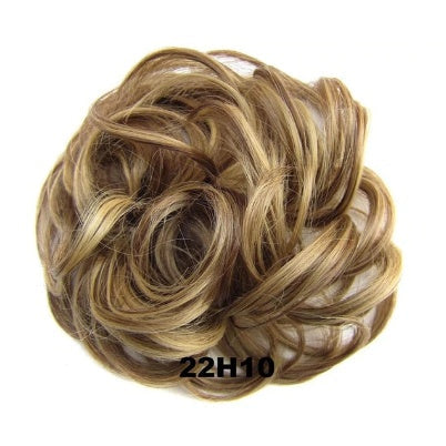 Hair ring shown in close-up, minimalist circular design for hair styling