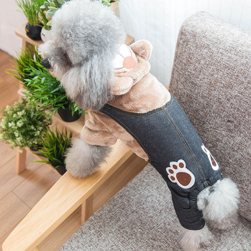 Pet Fun Paw Print Bear pet clothes with paw print and bear design