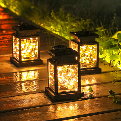 Solar wind lamp with decorative design for outdoor garden lighting