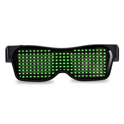 Multicolor party LED glasses with dynamic flashing lights and transparent frames