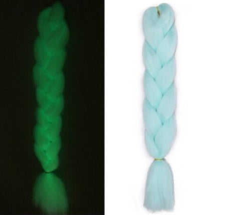 Star Fashion luminous braid with glowing fibers woven into a decorative hair braid