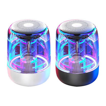 Portable Bluetooth column speaker with powerful bass, radio, and variable-color LED light авази