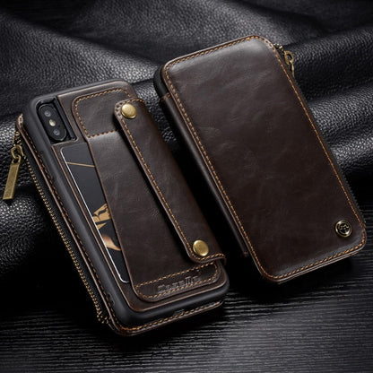 Leather flip phone case in a protective book-style design