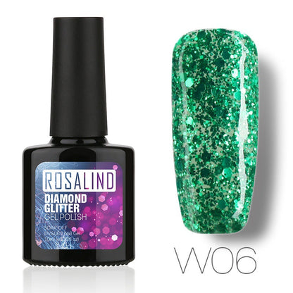 Nail Diamond nail gel container with glitter finish for nail art