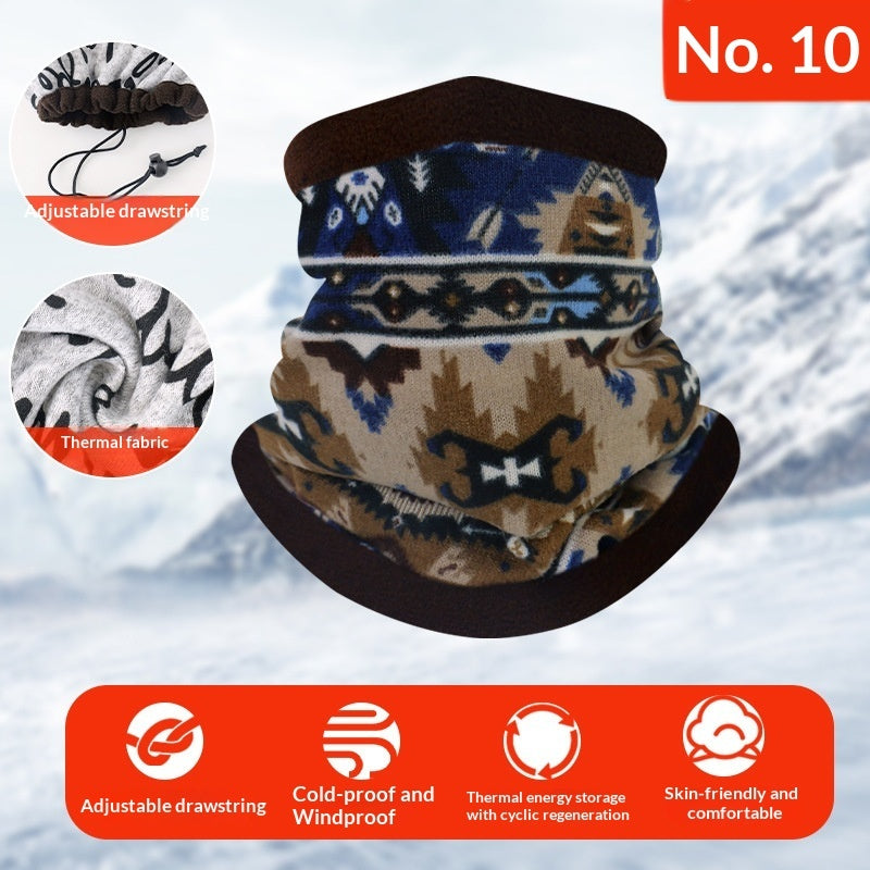 Outdoor multi-functional thermal neck gaiter by My Store, worn as a face covering for cold-weather activities