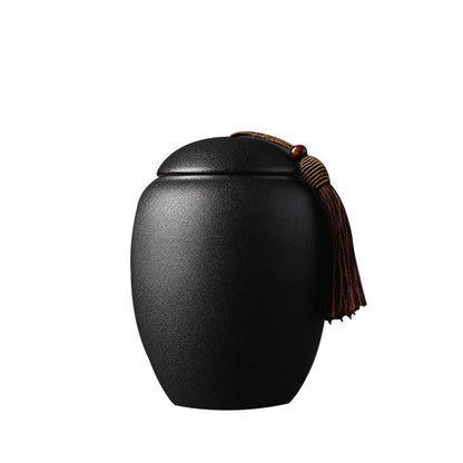 Ceramic jar sealed storage container with airtight lid, white finish and compact design