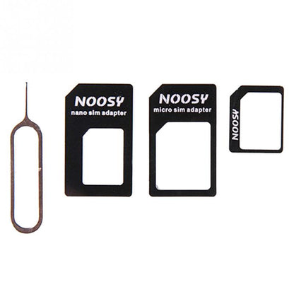 Three-piece SIM card by My Store in standard, micro, and nano sizes