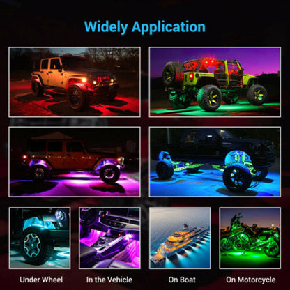 Automobile and motorcycle APP control decorative lights with colorful LED glow my store
