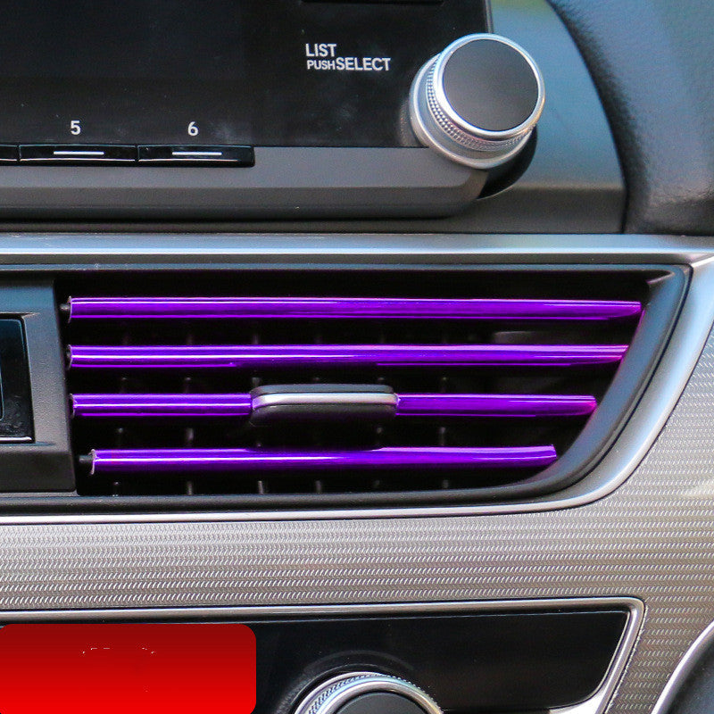 Bright bar car accessories product, detail view of automotive accessory bar piece