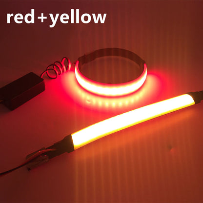 Two-color motorcycle modified LED ring turn signal with front shock absorber turn light ring