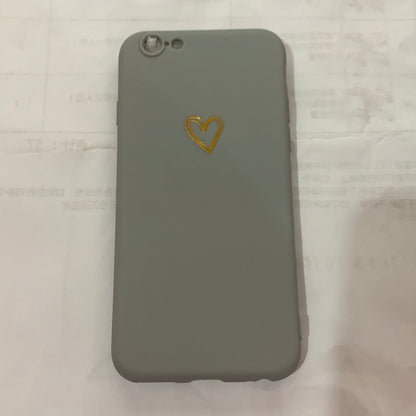 Simple small love iPhone case compatible with Apple, featuring a minimalist heart design