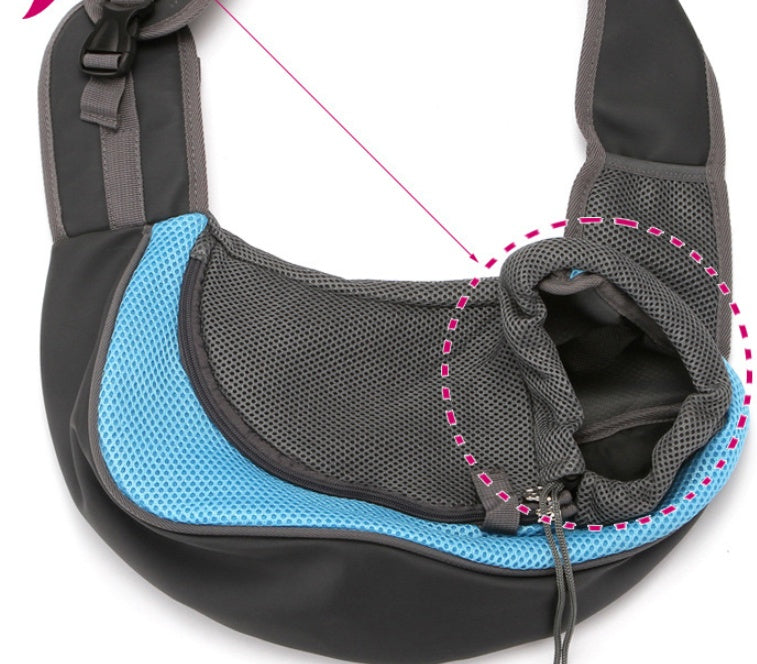 Pet backpack carrier with padded straps and mesh ventilation for small pets