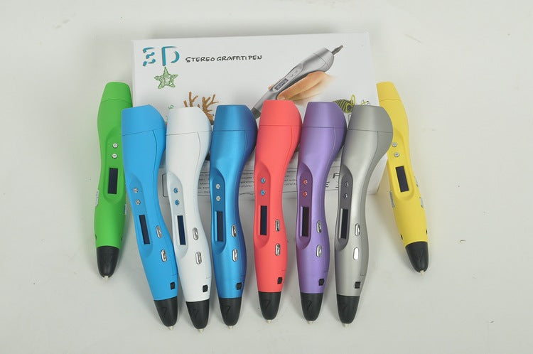 Print pen in black with branded barrel, close-up product view
