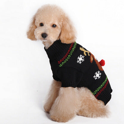 Christmas pet sweater for dogs and cats in festive holiday colors and patterns