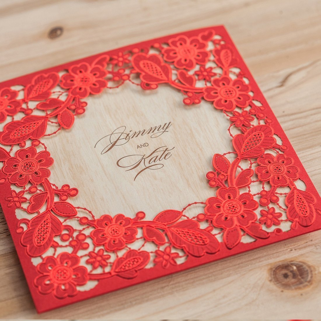 Personalized custom invitation card design with customizable text and details