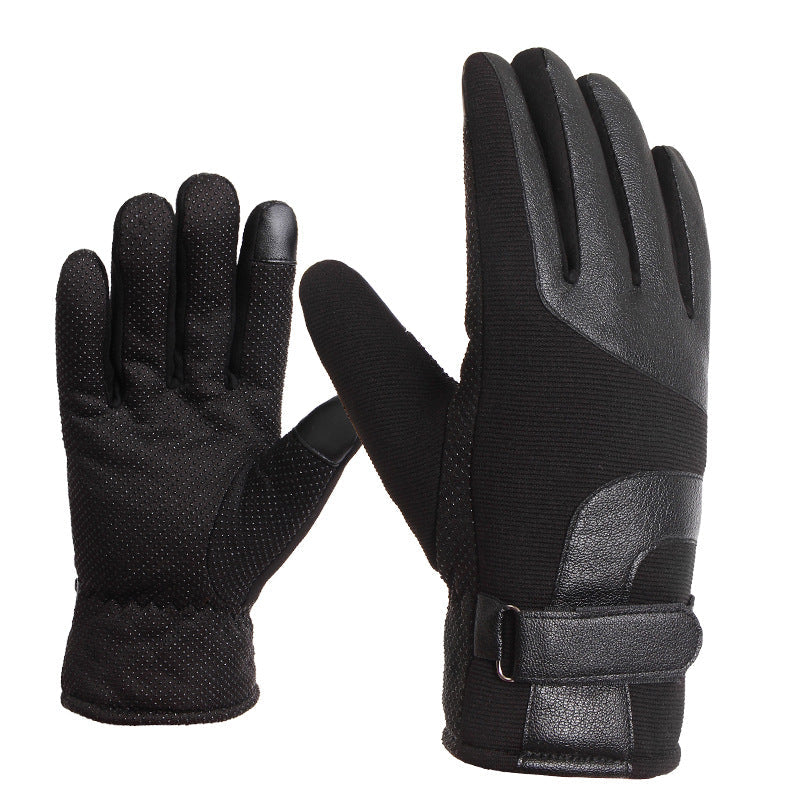 Riding warm gloves by My Store, black insulated gloves for equestrian or outdoor use