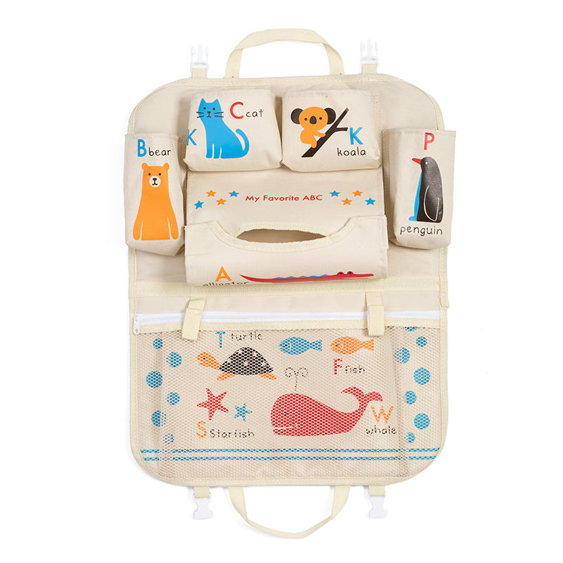 Cartoon car storage bag seat hanging bag in colorful car designWinvalid
