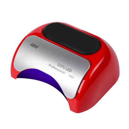 UV nail phototherapy machine for curing gel polish, compact white design with UV LED lamps