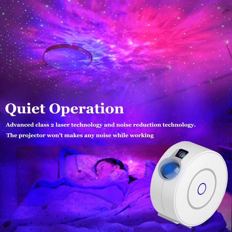 Starry sky projector lamp displaying a creative star-filled light pattern, gift design