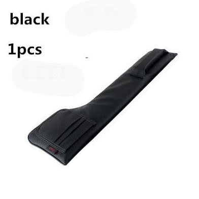 Car seat gap filler pocket for storing small items between vehicle seats