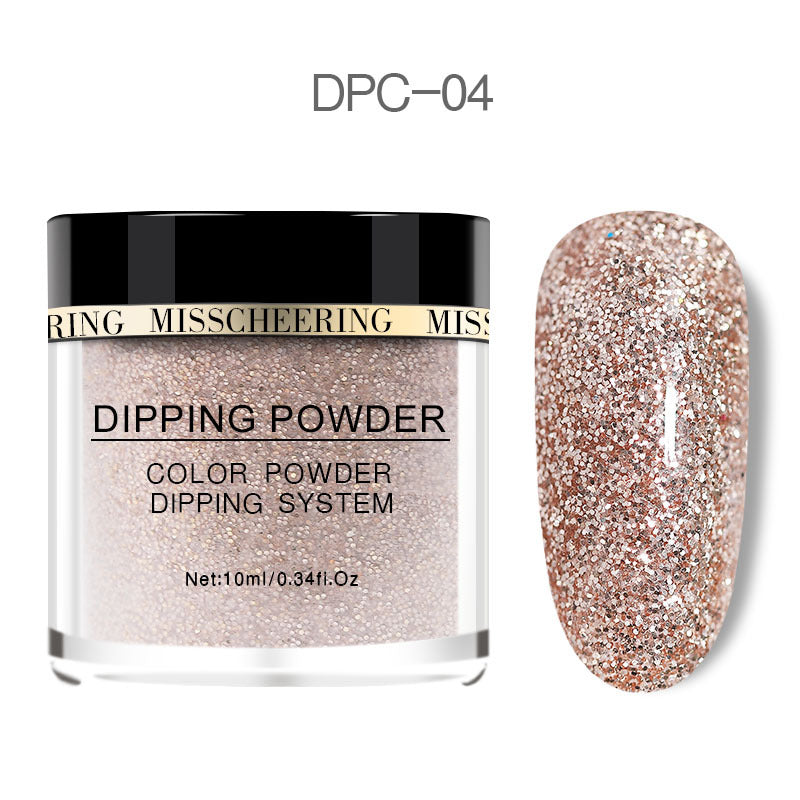 Laser glitter nail powder jar with fine holographic glitter pigment for sparkling nail art
