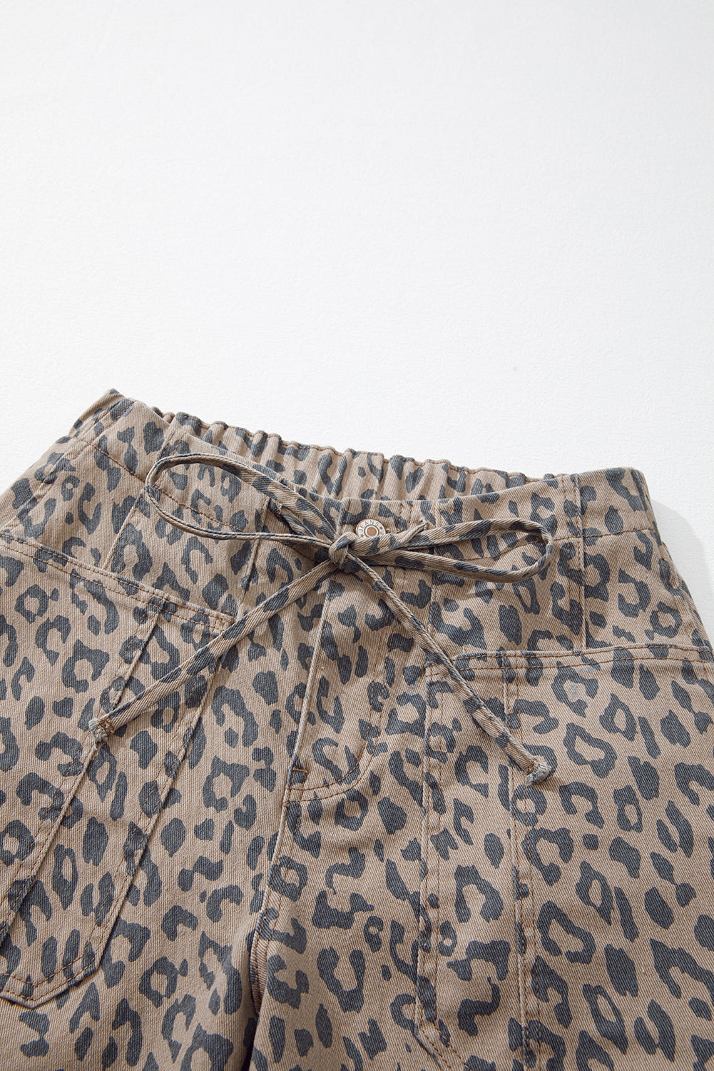 Threaded Pear Alani Waistband Barrel Jeans showing high-waisted design and relaxed fit with visible stitching and denim texture.