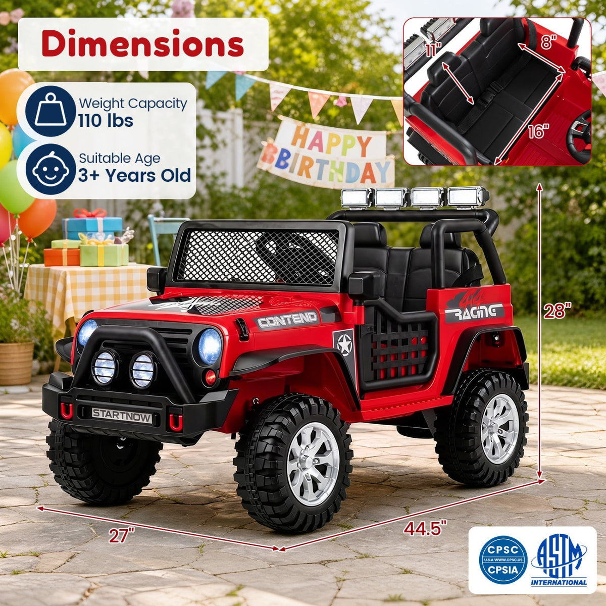 Two-seater 12V electric kids ride-on car with remote control by GBruno Store, featuring realistic design and safety features.
