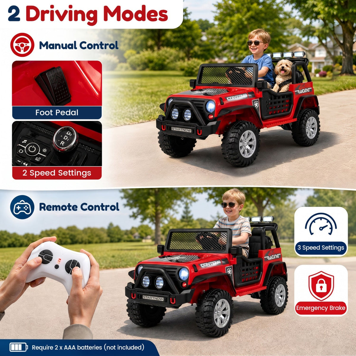 12V electric kids ride-on car by GBruno Store, two-seater toy with remote control for children to drive and enjoy outdoors.