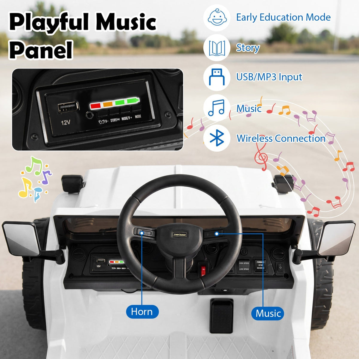 12V electric ride-on toy truck with dump bed and remote control by GBruno Store, featuring realistic design and sturdy construction.