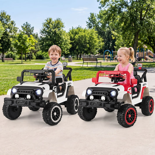 12V kids ride-on truck by GBruno Store with remote control and three-speed options, featuring realistic truck design.