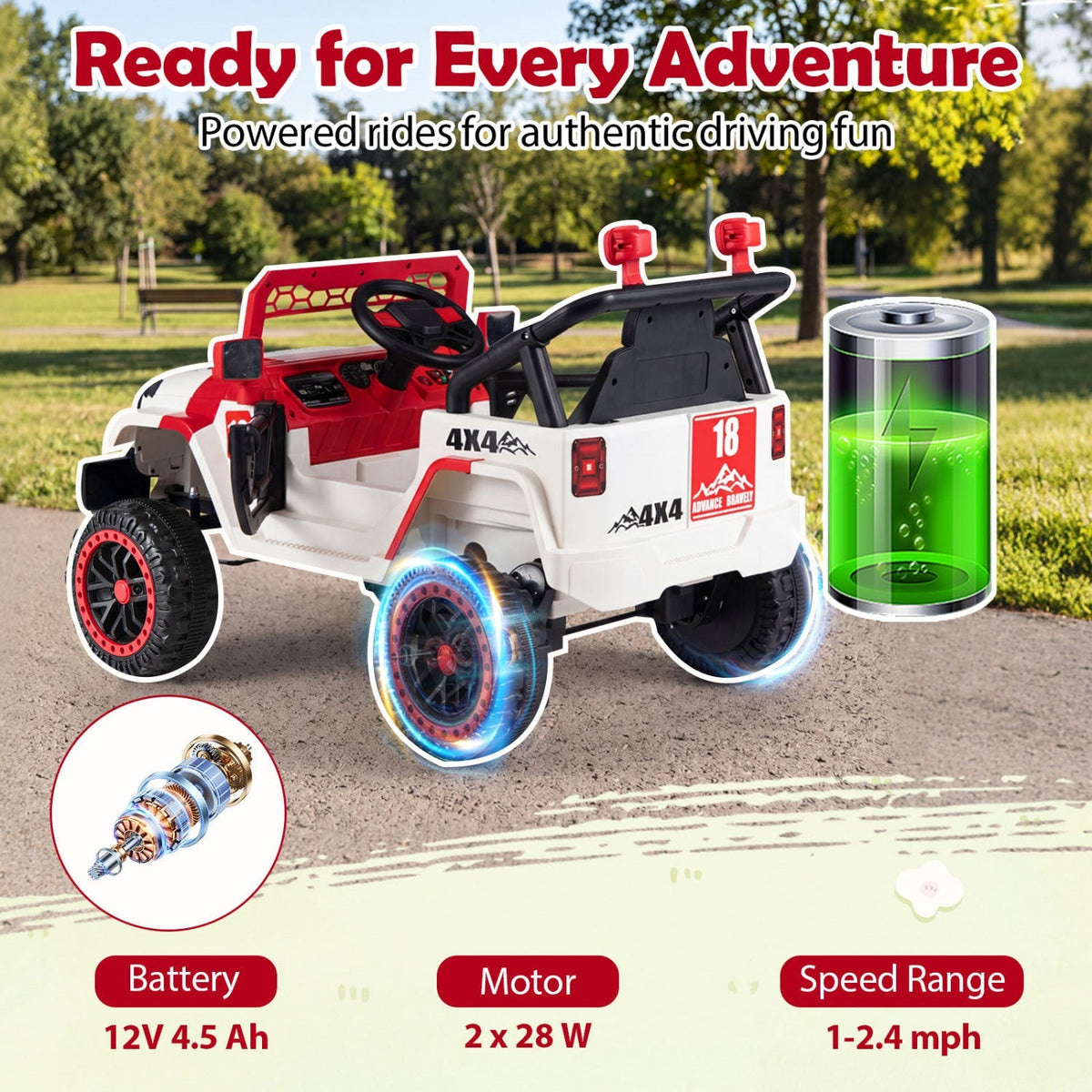 12V kids ride-on truck with remote control and three-speed options, featuring realistic toy design and sturdy construction.