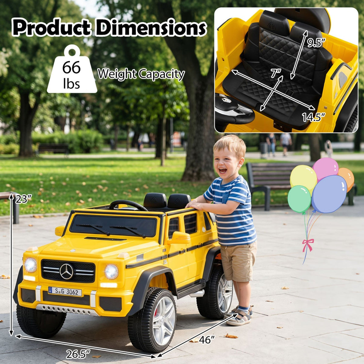 12V Mercedes-Benz kids ride-on car with remote control in silver, featuring realistic design and detailed exterior for children.