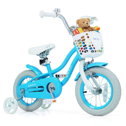 Kids bike with 12-inch wheels, training wheels, and adjustable seat, suitable for young children, from GBruno Store.