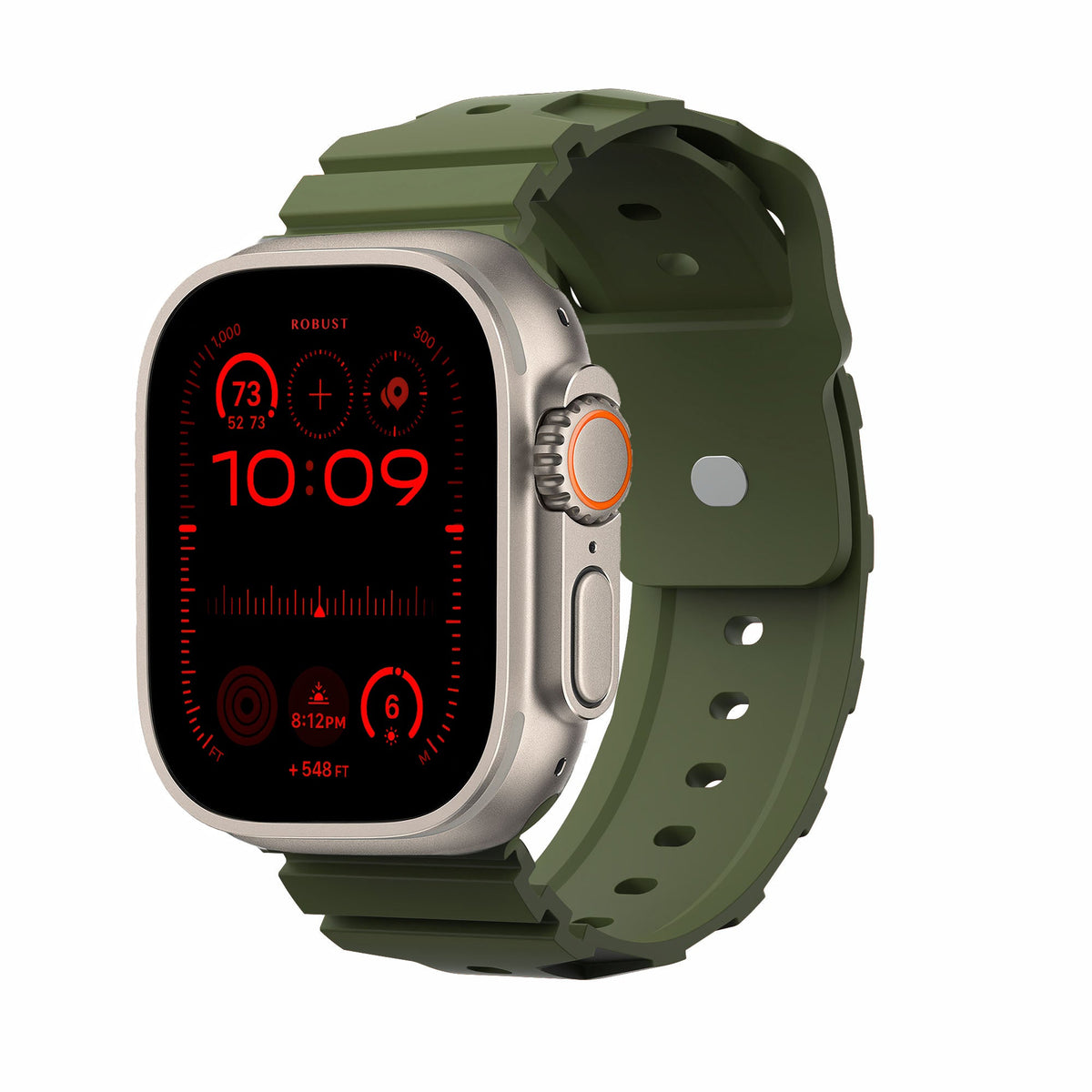 Robust sport band in vibrant color, adjustable fitness wrist strap designed for active wear and comfortable fit.