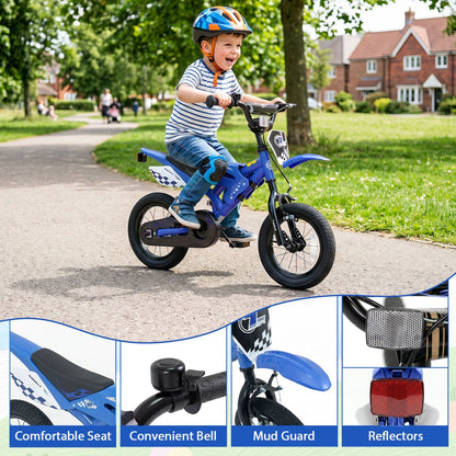 12-inch GBruno Store kids bike with training wheels for ages 3-4, featuring colorful frame and safety handles for young children.