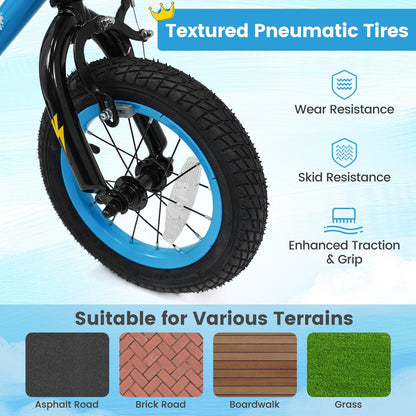 Kids bike by GBruno Store, 16-inch frame with training wheels, suitable for children ages 4 to 7, with colorful design and safety features.