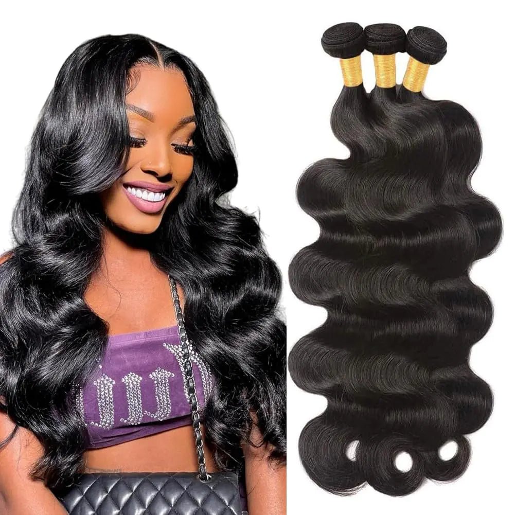 12A Human Hair Bundles 14 16 18 Inch Body Wave Bundles Human Hair 100% Unprocessed Brazilian Virgin Hair 3 Bundles Human Hair Body Wave Human Hair Extensions Natural Black Deals For Women - BACKUPMYFILESNOW