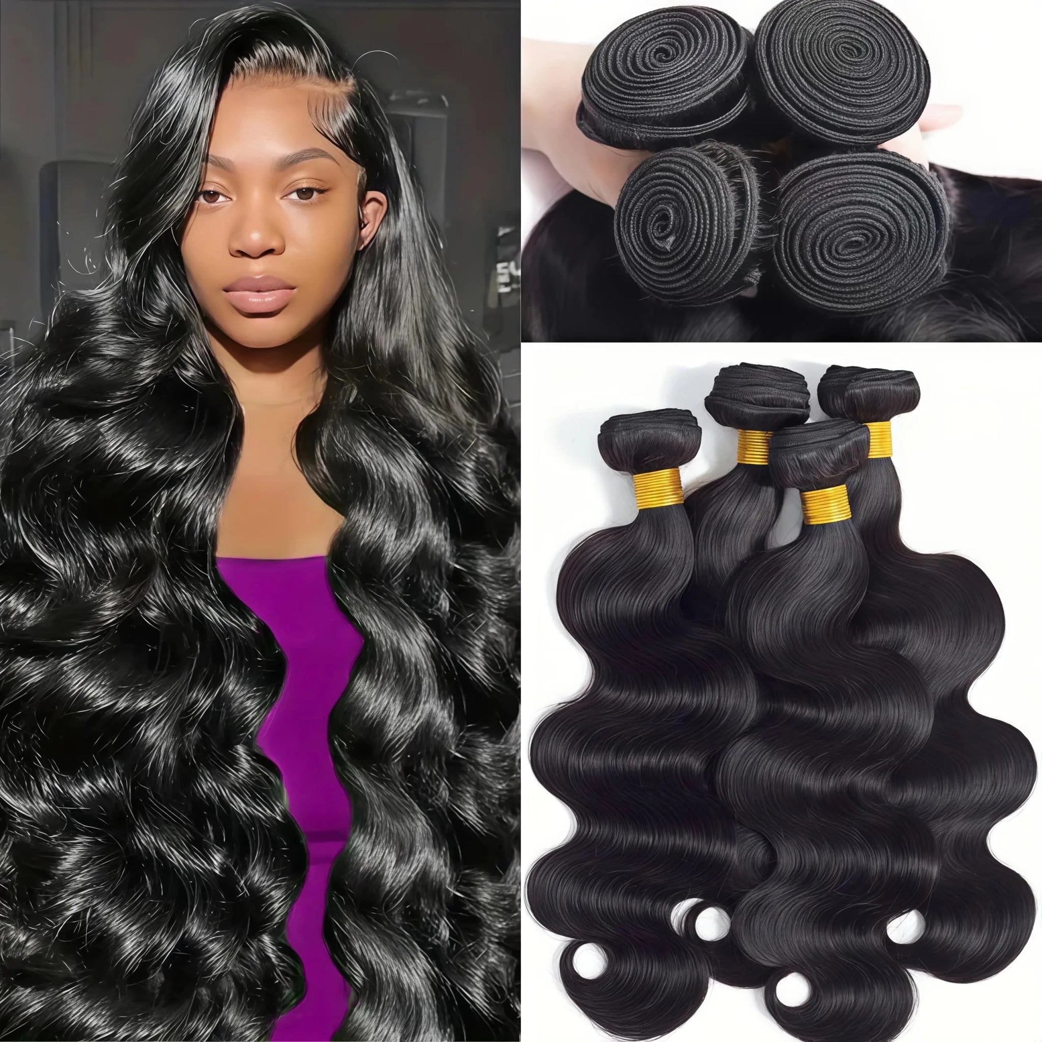 12A Human Hair Bundles 26 28 30 32 Inch Body Wave Bundles Human Hair 100% Unprocessed Brazilian Virgin Hair 4 Bundles Deals Human Hair Quick Weave Bundles Real Human Hair Extensions Natural Black - BACKUPMYFILESNOW