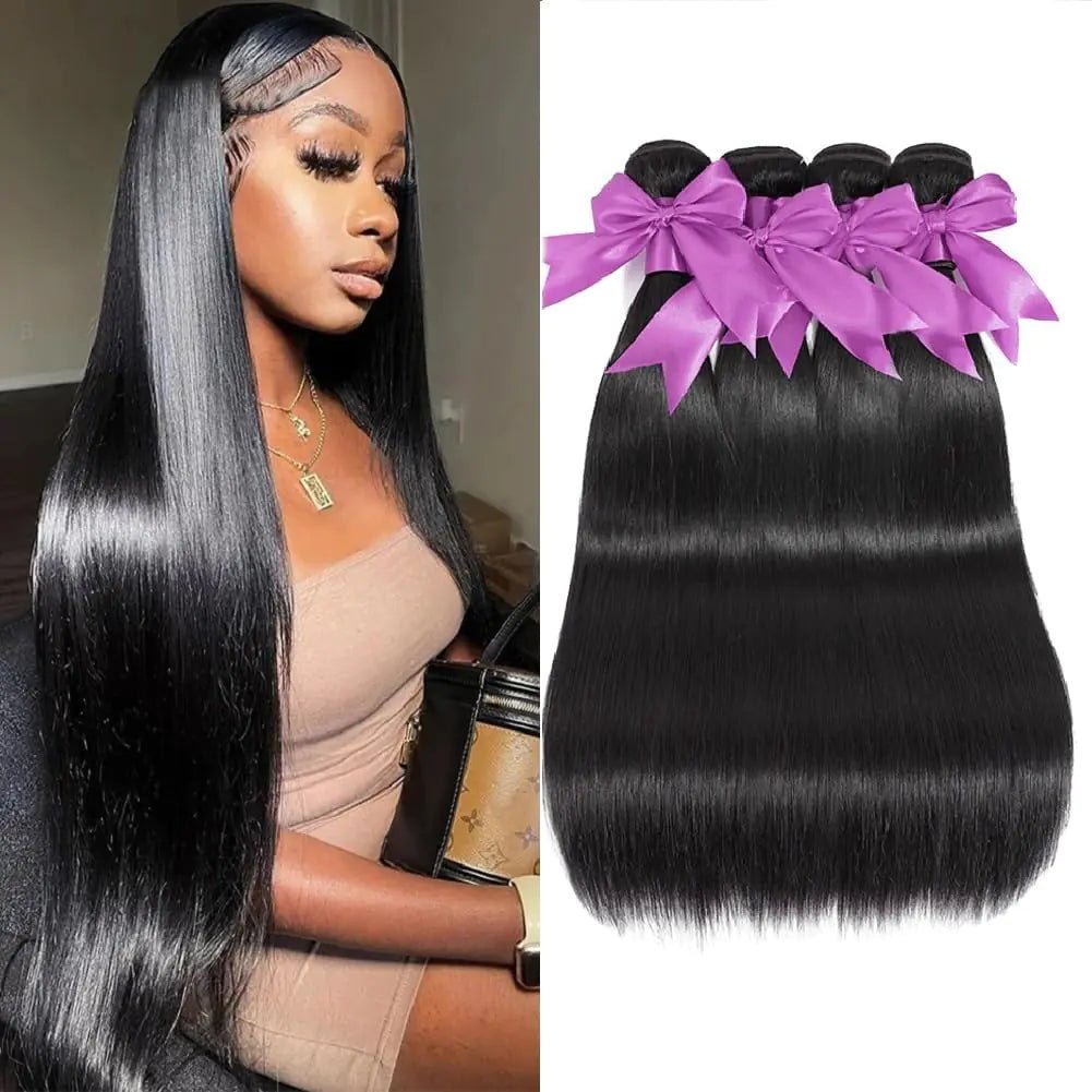 12A Straight Human Hair Bundles Brazilian Human Hair Bundles 14 16 18 20 Inch 100% Unprocessed Virgin Bundles Human Hair 4 Bundles Human Hair Double Weft Remy Hair Bundles Natural Black Deals - BACKUPMYFILESNOW