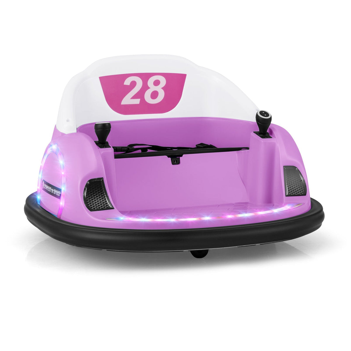 12V ride-on bumper car for toddlers with remote control, featuring colorful design and safety features, perfect for young children.