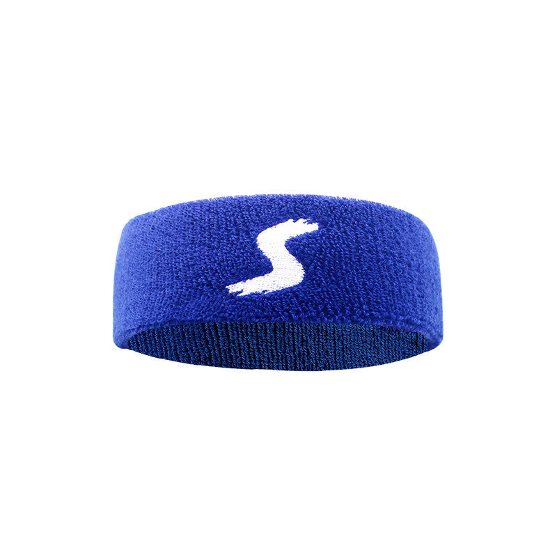 Black fitness headband with comfortable stretch fabric for workouts and exercise