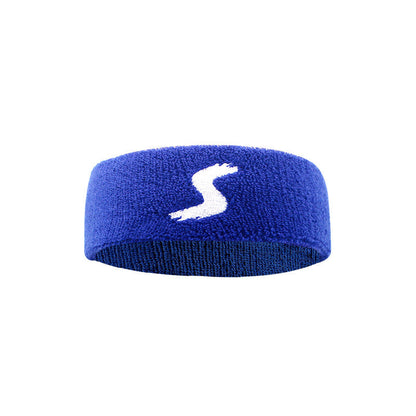 Black fitness headband with comfortable stretch fabric for workouts and exercise