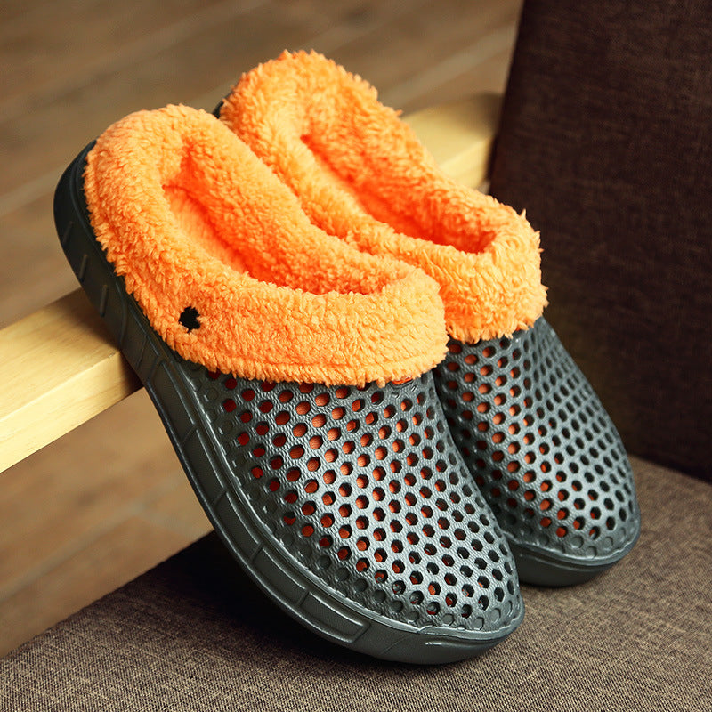 Warm cotton shoes with soft padded lining for comfortable indoor wear