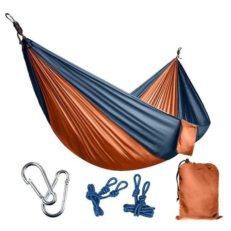 Portable nylon parachute outdoor double backpacking hammock for camping and hiking