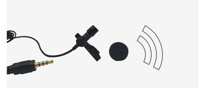 Lavalier microphone by My Store with compact clip-on design for hands-free audio recording