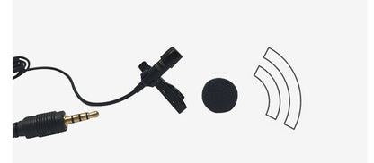 Lavalier microphone by My Store with compact clip-on design for hands-free audio recording