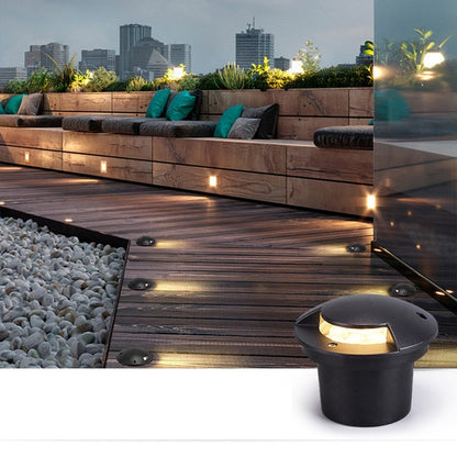 LED3W underground light by My Store, compact recessed ground light fixture ensconced in a dark housing