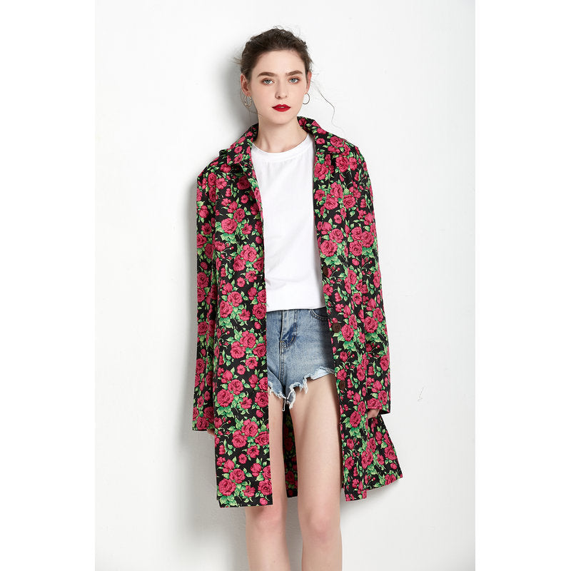 Rose mid-length women’s trench coat in a classic tailored design