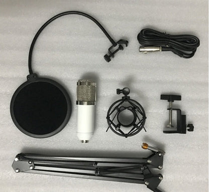 BM800 microphone set with condenser microphone, shock mount, pop filter, and adjustable stand