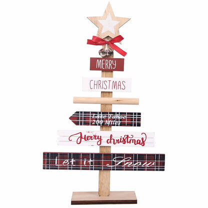 Christmas decorations with English letters displayed in assorted festive designs